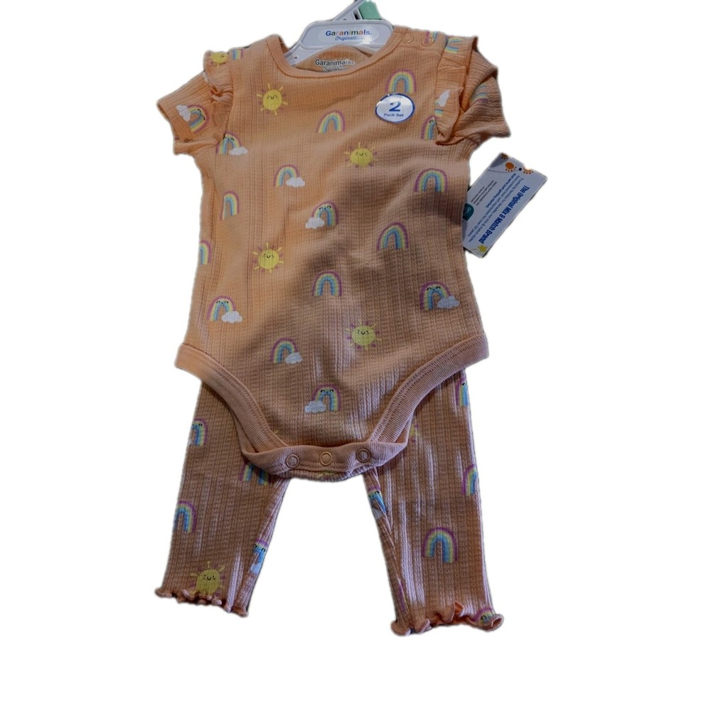 Baby 6 Month Girl Garnanimals Original Body Suit And Pants Out Fit New